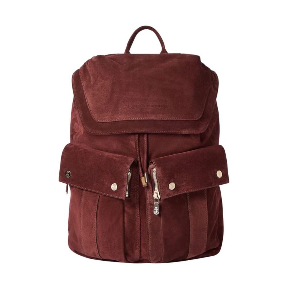 Brunello Cucinelli Men Suede Leisure Backpack